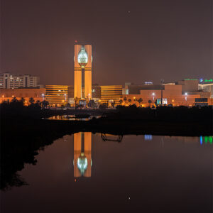 Conjonction venus Jupiter lune cité de la culture de Tunis